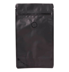 Doypack sáček s ventilem 130*225 mm, 150 g, černý mat, 10 ks