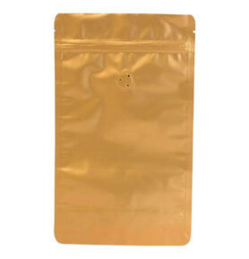 Doypack sáček s ventilem 160*270 mm, 250 g, zlatý mat, 10 ks
