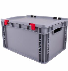 Tavobal Euro přepravka s víkem 400*300*220 mm, šedá