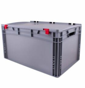 Tavobal Euro přepravka s víkem 600*400*320 mm, šedá