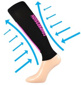 Kompresní návlek VoXX FLEX černá neon růžová L-XL
