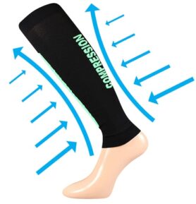 Kompresní návlek VoXX FLEX černá neon zelená L-XL