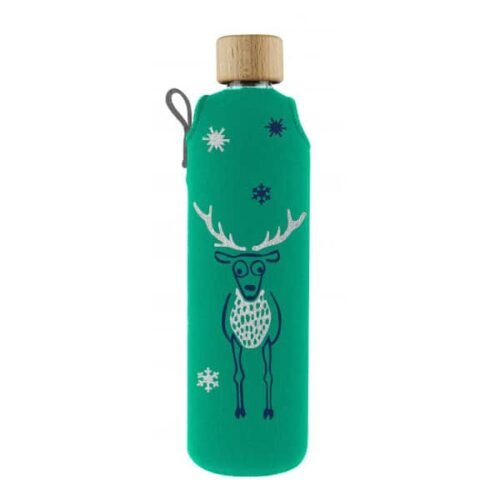 Drink it Skleněná láhev s neoprénovým obalem Jelen 300ml