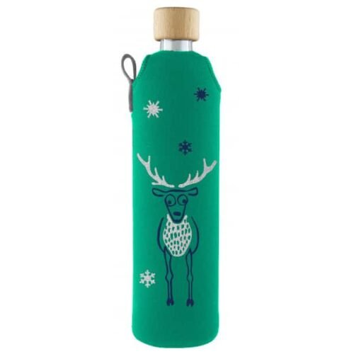 Drink it Skleněná láhev s neoprénovým obalem Jelen 500ml