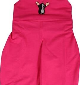 Dětské tepláky s laclem a obrázkem KRTEČKA KR 789 magenta 74