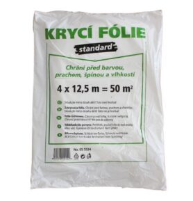Folie krycí standard 4*12,5 m, čirá