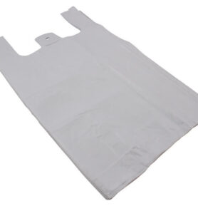 Mikroténová taška 10kg, 30+15*53cm, balení blok 100 ks, bílá