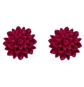 Náušnice - FLOWERSKI FRENCH BORDO FRENCH BORDO