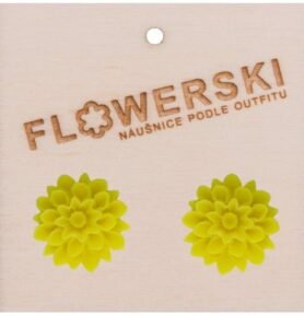 Náušnice - FLOWERSKI YELLOW NEON YELLOW NEON