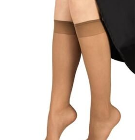 Punčochové podkolenky NYLON KNEE SOCKS  2 páry visone uni
