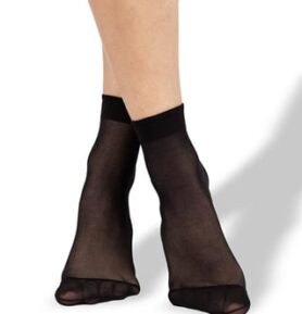 Punčochové ponožky NYLON SOCKS 20 DEN / 2 páry nero uni