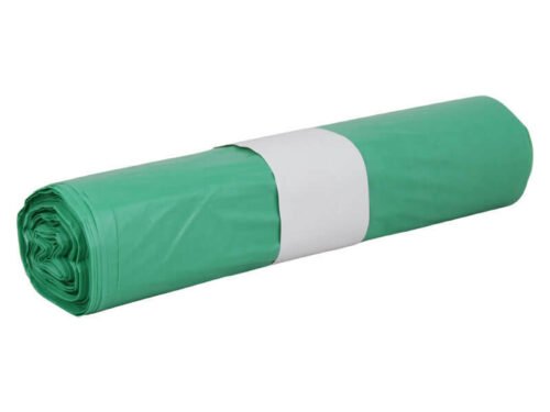 Odpadkové pytle LDPE 60l, 60*70 cm, zelené, role 50 ks