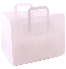 Taška 32*20*28 cm, bílý kraftový papír 80 g