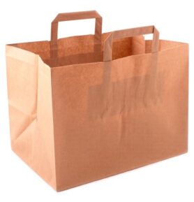 Taška 32*20*28 cm, hnědý kraftový papír 80 g