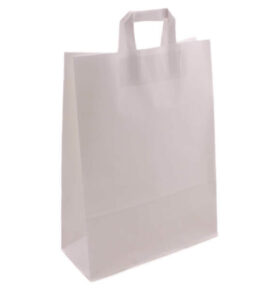 Taška 32*13*42,5 cm, bílý kraftový papír 80 g