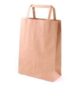 Taška 18*8*25 cm, hnědý 100% recyklovaný papír 100 g