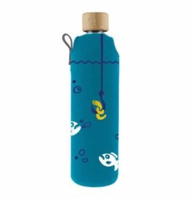 Drink it Skleněná láhev s neoprénovým obalem Piraně 300ml