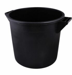 Plastová nádoba s uchy, 35 l, černá - regranulát