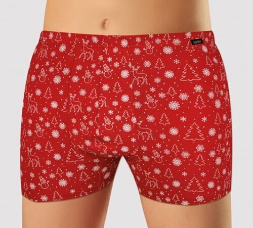 Vánoční boxerky ANDRIE červená L