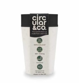 Circular & Co. recyklovaný kelímek na kávu 227 ml krémová černá