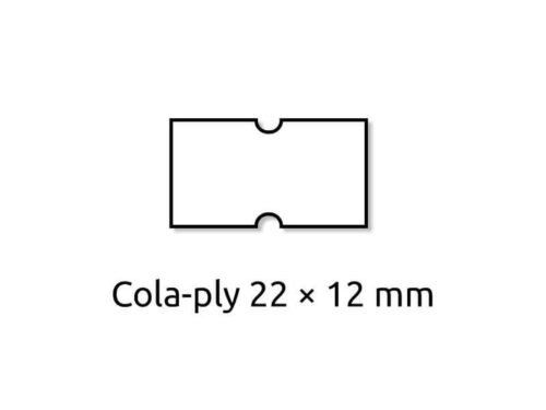 Cenové etikety BÍLÉ pro etiketovací kleště 1ř/8míst, 22*12 mm