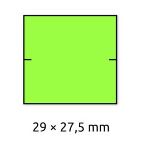 Cenové etikety ZELENÉ 3ř/11míst, 29*27,5 mm - 6 ks
