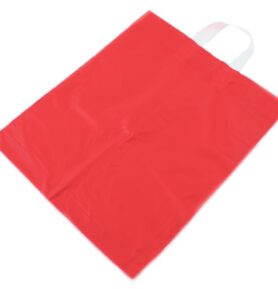 Taška LDPE 38*46+4 cm s uchem ČERVENÁ