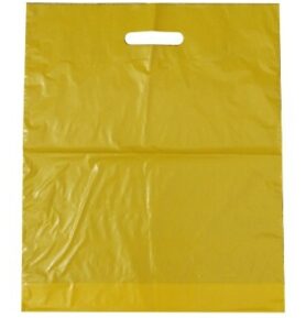 Taška LDPE 38*45+5 cm průhmat ŽLUTÁ, cena za 1 kus