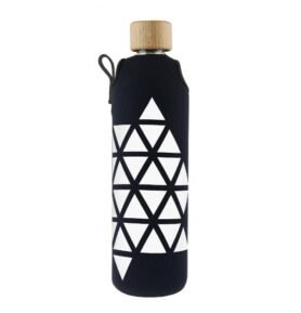 Drink it Skleněná láhev s neoprénovým obalem Triangl 300ml