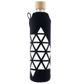 Drink it Skleněná láhev s neoprénovým obalem Triangl 500ml