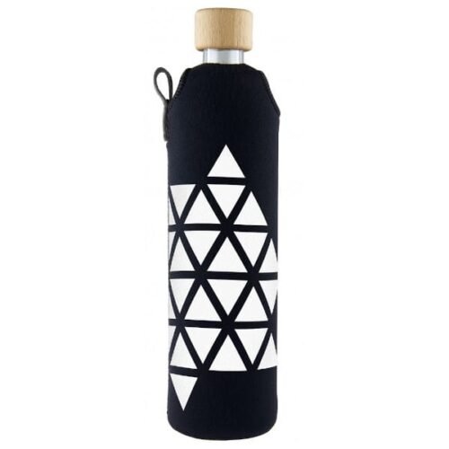 Drink it Skleněná láhev s neoprénovým obalem Triangl 500ml