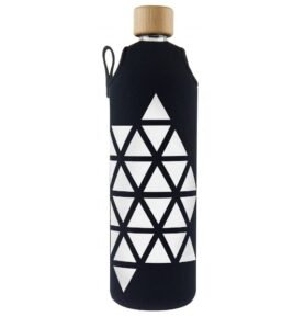 Drink it Skleněná láhev s neoprénovým obalem Triangl 700ml