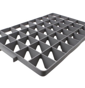 Vkladová příčka pro sklenice do přepravky, 40 otvorů 6,7x 6,7 cm horní
