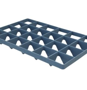 Vkladová příčka pro sklenice do přepravky, 24 otvorů 9 x 8,6 cm spodní