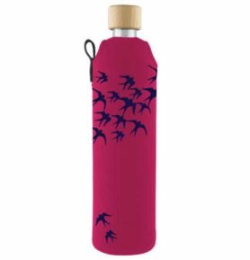 Drink it Skleněná láhev s neoprénovým obalem Vlaštovky 500ml