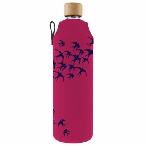 Drink it Skleněná láhev s neoprénovým obalem Vlaštovky 700ml