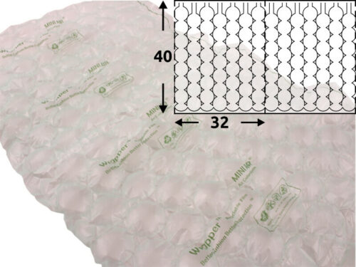 Folie HDPE na vzduchové polštářky Bubble PA2, 400*320 mm, 550 m