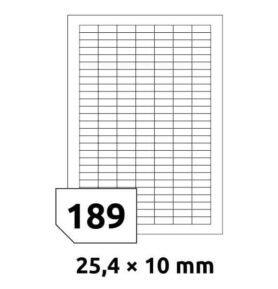Rayfilm R0100.5042A samolepící 25,4x10mm bílé 100 listů