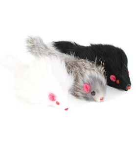 Olala Pets Myška 4 cm z pravé kůže 3 ks