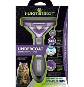 FURminator hrablo na dlouhou srst kočka M/L