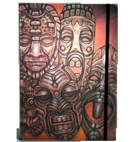 Zápisník s gumičkou A4 210x290 mm africké masky