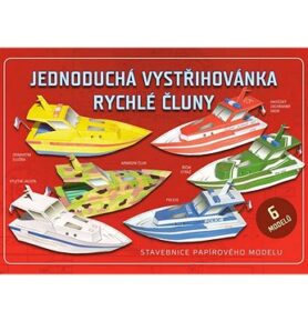 Jednoduchá vystřihovánka rychlé čluny: Stavebnice papírového modelu