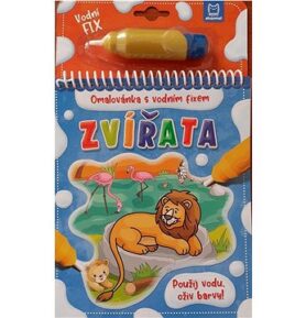 Zvířata Omalovánka s vodním fixem: Použij vodu, oživ barvy!