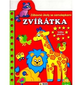 Zábavné úkoly se samolepkami ZVÍŘÁTKA: knížka plná her