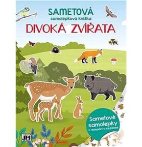 Sametová samolepková knížka Divoká zvířata
