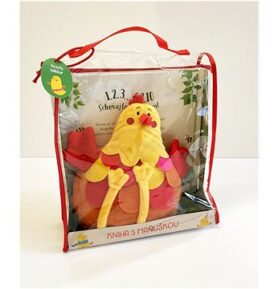 Kniha s maňuškou Sliepočka: 1,2,3,...8,9,10 Schovajte sa, ideeem!