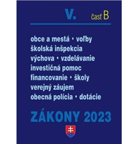 Zákony 2023 V. časť B: voľby, školstvo, obce