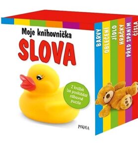 Moje knihovnička Slova: Barvy, Oblečení, Jídlo, Hračky, Před spaním, Čísla