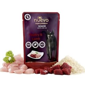 Nuevo kočka kapsička senior drůbeží a jehněčí s rýží 85 g