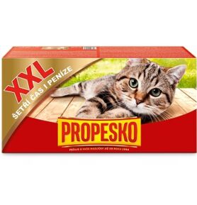 Propesko kapsičky pro kočky s kuřecím, hovězím, králičím a lososem v omáčce 48 × 100 g